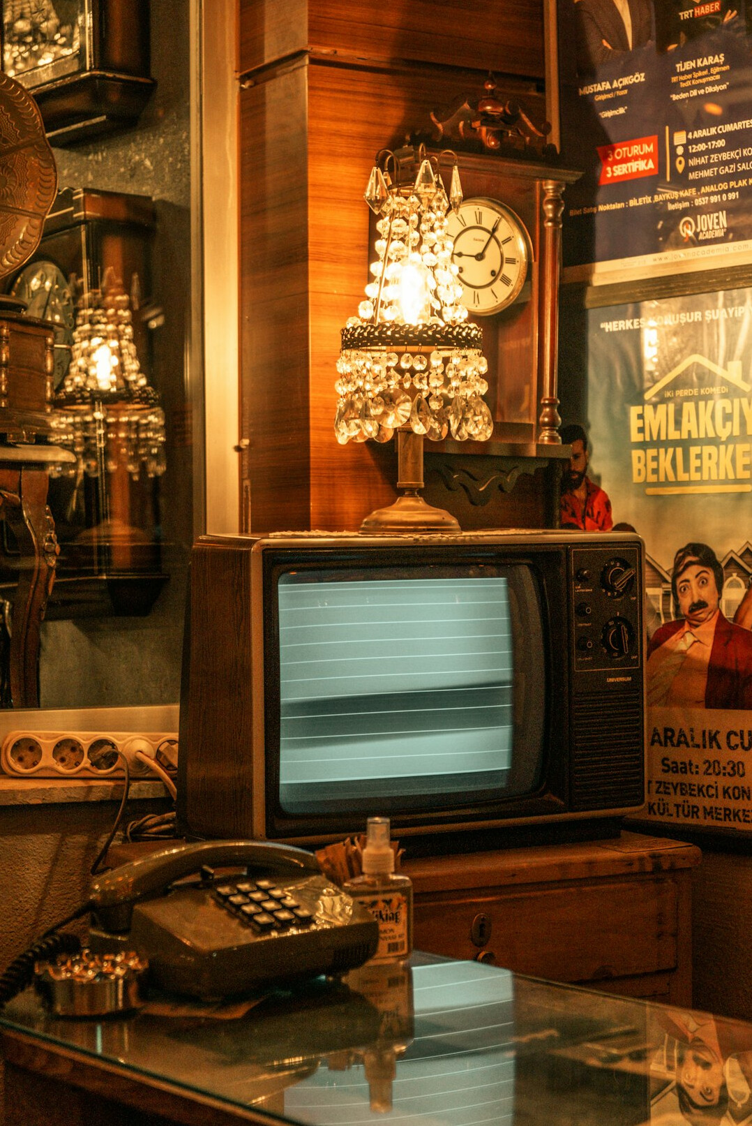 vintage color tv studio