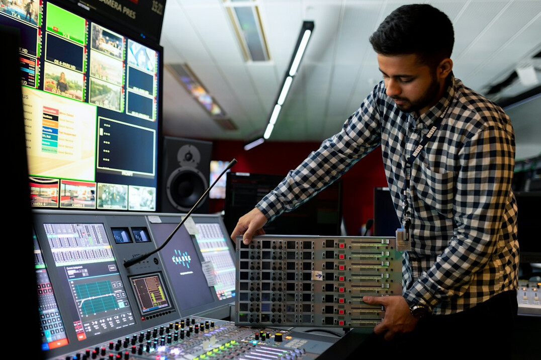 modern german tv studio
